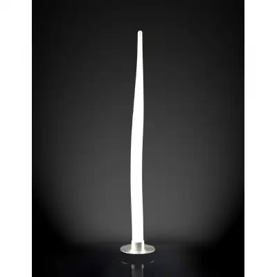 Estalacta Floor Lamp 1 Light GU10 Small Indoor Outdoor IP44, Silver Opal White