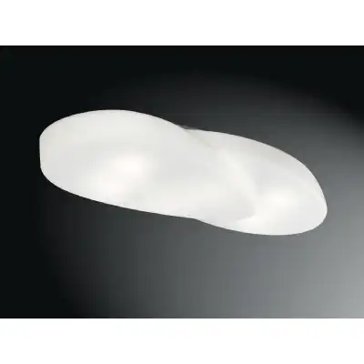 Ufo Ceiling 6 Light E27 Outdoor IP44, Matt White Opal White