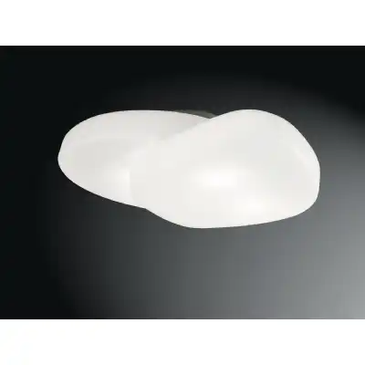Ufo Ceiling 4 Light E27 Outdoor IP44, Matt White Opal White