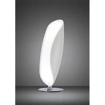 Pasion Table Lamp 2 Light E27, Gloss White White Acrylic Polished Chrome, CFL Lamps INCLUDED