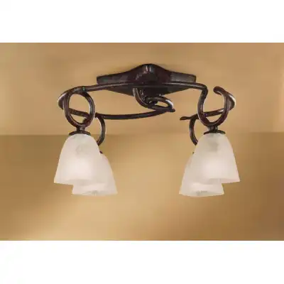 (0001 002) Oberture Ceiling 4 Light E14, Brown Black Oxide