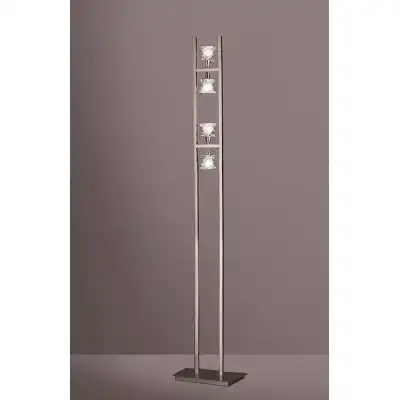 Salomon Floor Lamp 4 Light G9, Satin Nickel, NOT LED CFL Compatible