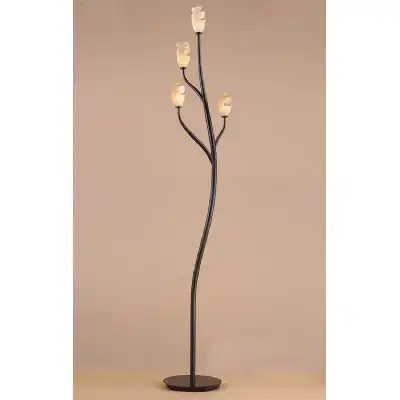 Forest Floor Lamp 4 Light G9, Brown Black Oxide, NOT LED CFL Compatible