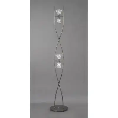 Iku Floor Lamp 4 Light G9, Satin Nickel, NOT LED CFL Compatible