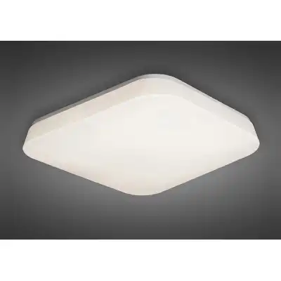 Quatro Flush Ceiling Wall 28W Large LED 3000K, 2800lm, White Acrylic, 3yrs Warranty
