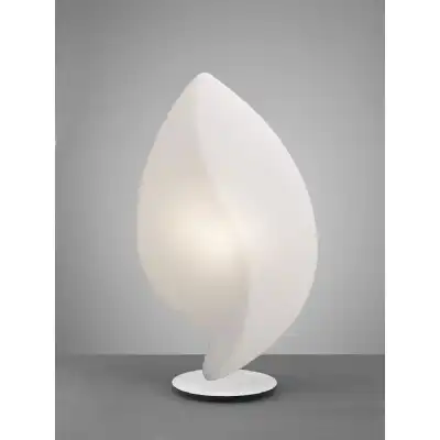 Natura Table Lamp 2 Light E27 Large Outdoor IP44, Matt White Opal White