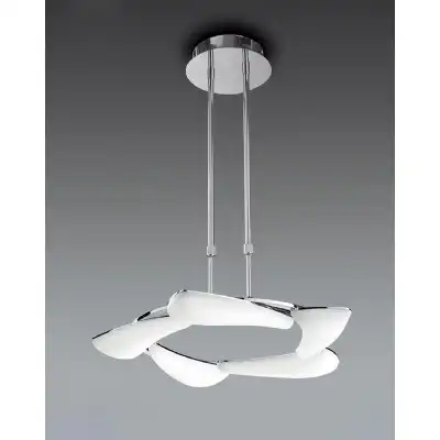 Mistral Telescopic 30W LED Round 3000K, 2700lm, Polished Chrome Frosted Acrylic, 3yrs Warranty