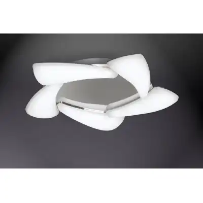 Mistral Flush Ceiling 30W LED 3000K, 2700lm, Polished Chrome Frosted Acrylic, 3yrs Warranty