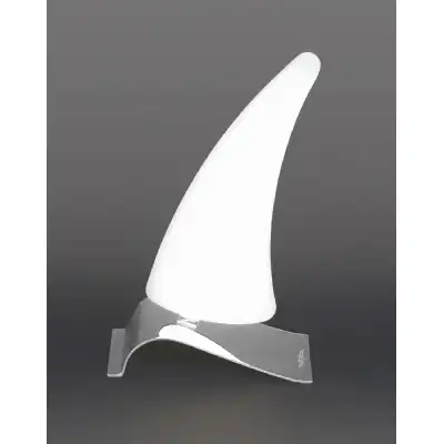 Mistral Table Lamp Right 6W LED 3000K, 540lm, Polished Chrome Frosted Acrylic, 3yrs Warranty