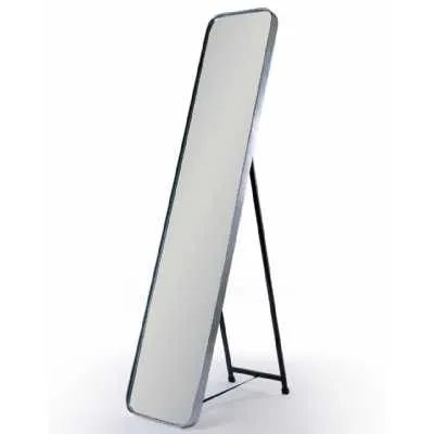 Modern Modest Silver Framed Arden Cheval Dressing Mirror
