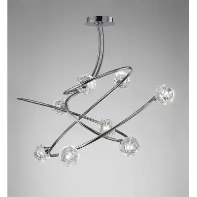 Maremagnum Ceiling 8 Light G9, Polished Chrome