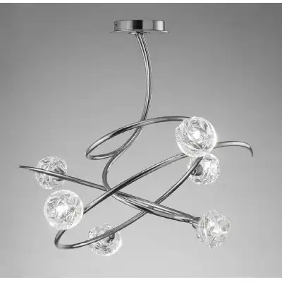 Maremagnum Ceiling 6 Light G9, Polished Chrome