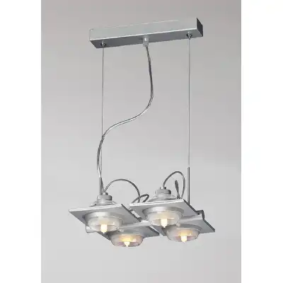 (0040 004) Ull Pendant 4 Light G9 Silver Grey