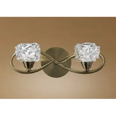 Maremagnum Wall Lamp Switched 2 Light G9, Antique Brass