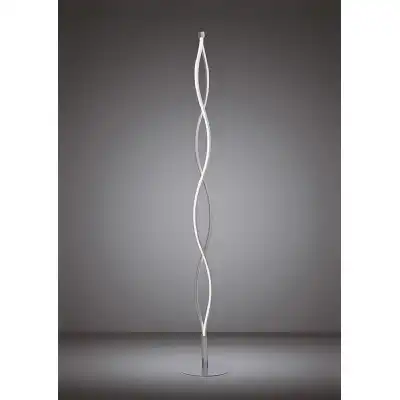 Sahara Floor Lamp 21W LED 3000K, 1470lm, Silver Frosted Acrylic Polished Chrome, 3yrs Warranty