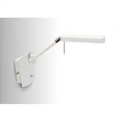 Phuket Wall Lamp 1 Light 7W LED 3000K, 600lm, Touch Dimmer, Matt White Polished Chrome, 3yrs Warranty