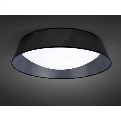 Nordica Flush Ceiling, 9 Light E27 Max 20W, 90cm, White Acrylic With Black Shade, 2yrs Warranty
