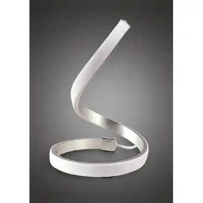 Nur Table Lamp 15W LED 3000K, 1200lm, Silver Frosted Acrylic Polished Chrome, 3yrs Warranty