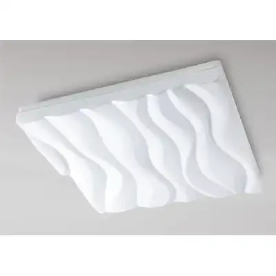 Arena Ceiling Wall Light Large Square 45W LED IP44 3000K,4050lm,Matt White White Acrylic,3yrs Warranty