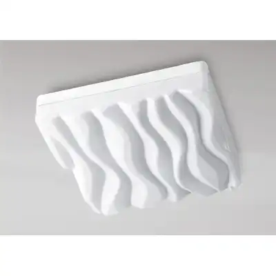 Arena Ceiling Wall Light Medium Square 36W LED IP44 3000K,3240lm,Matt White White Acrylic,3yrs Warranty