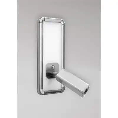 Ibiza Wall Lamp Single Head With Backlit Light 10W LED Satin Nickel 4000K, 700lm, 3yrs Warranty