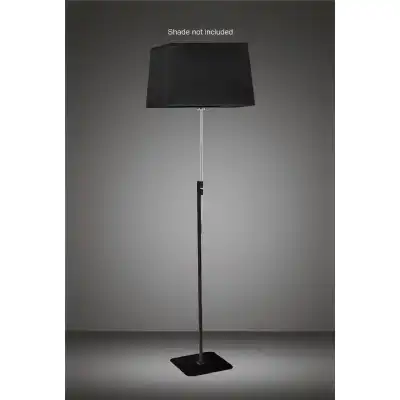Habana Floor Lamp Telescopic 1 Light WITHOUT SHADE E27 Black Polished Chrome