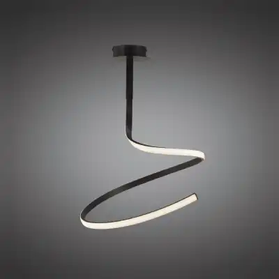 Nur Brown Oxide Semi Flush 30W LED 2800K, 2400lm, Frosted Acrylic Brown Oxide, 3yrs Warranty