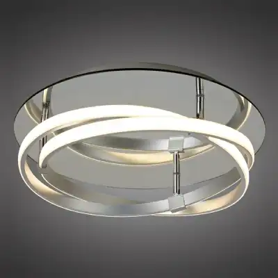 Infinity Flush 30W LED 3000K, 2500lm, Silver Polished Chrome White Acrylic, 3yrs Warranty