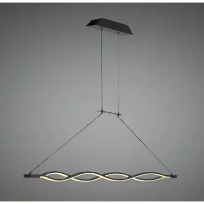 Sahara Brown Oxide Linear Pendant 36W LED 2800K, 2520lm, Brown Oxide, White Acrylic, 3yrs Warranty