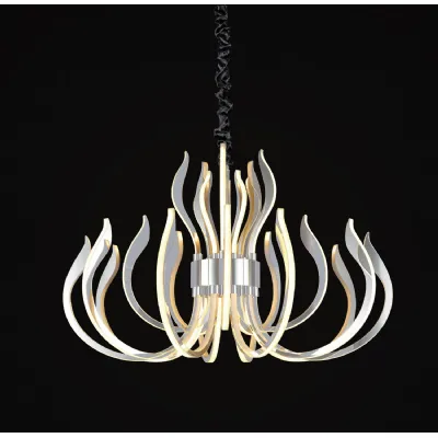 Chrome White 256W Ceiling LED Light Opal White Shade