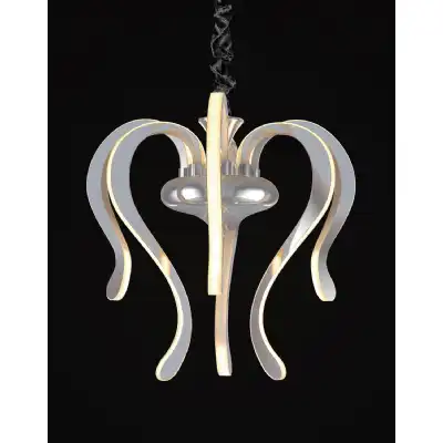 Versailles Ceiling LED Light 57W, 2733lm, 3000K Polished Chrome White Acrylic, 3yrs Warranty
