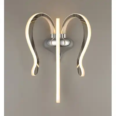 Versailles Wall LED Light 33W, 1477lm, 3000K Polished Chrome White Acrylic, 3yrs Warranty