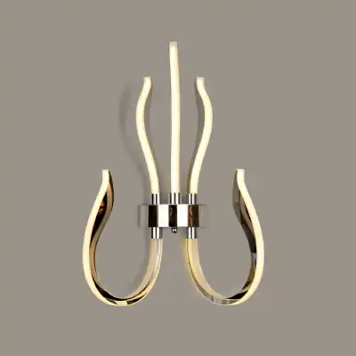 Versailles Wall LED Light 41W, 2080lm, 3000K Polished Chrome White Acrylic, 3yrs Warranty