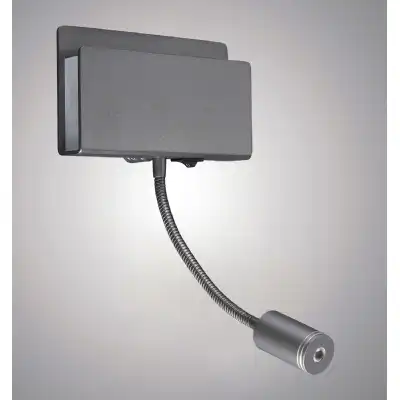 Cabarete Wall Light Rectangular 2 x 3W LED 3000K, 470lm, Switched Matte Black, 3yrs Warranty