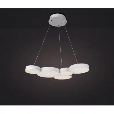 Lunas Pendant 63.5cm x 46.3cm 43W LED 3000K, 2120lm, RF Remote Control White, 3yrs Warranty