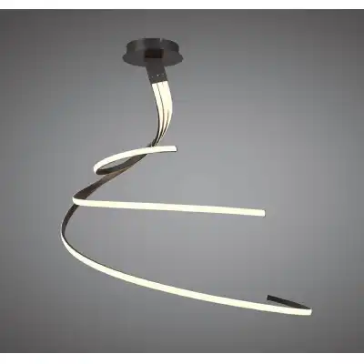 Nur Brown Oxide XL Semi Flush 80W LED 2800K, 6200lm, Frosted Acrylic Brown Oxide, 3yrs Warranty