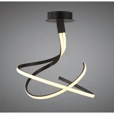 Nur Brown Oxide Semi Flush 50W LED 2800K, 4000lm, Dimmable Frosted Acrylic Brown Oxide, 3yrs Warranty