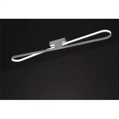 Bucle Ceiling 36W LED 3000K, 3150lm, Silver, Polished Chrome, Frosted Acrylic, 3yrs Warranty