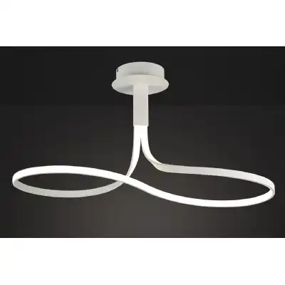 Nur Blanco Rectangular Semi Flush 40W LED 3000K, 3200lm, Dimmable White Frosted Acrylic, 3yrs Warranty