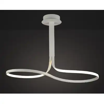 Nur Blanco Rectangular Semi Flush Tall 40W LED 3000K, 3200lm, Dimmable White Frosted Acrylic, 3yrs Warranty