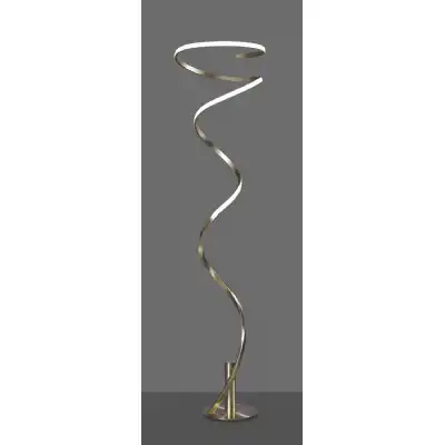 Helix Floor Lamp 180cm, 42W LED, 3000K, 3360lm, Antique Brass, 3yrs Warranty