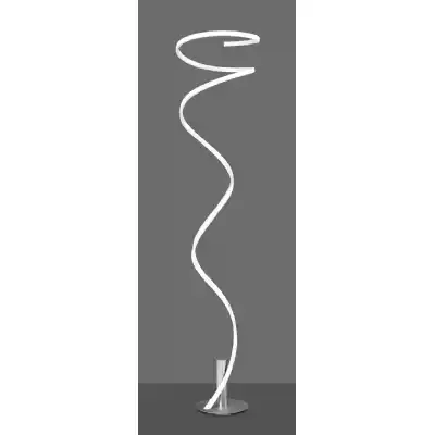 Helix Floor Lamp 180cm, 42W LED, 4000K, 3360lm, White And Chrome, 3yrs Warranty