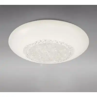 Opera Flush Fitting 52cm Round, 40W LED, 3000K 6500K Tuneable White, 2800lm, White, Remote Control, 3yrs Warranty
