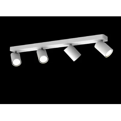 Matt White 65cm 4 Light GU10 Rectangular Linear Spotlight