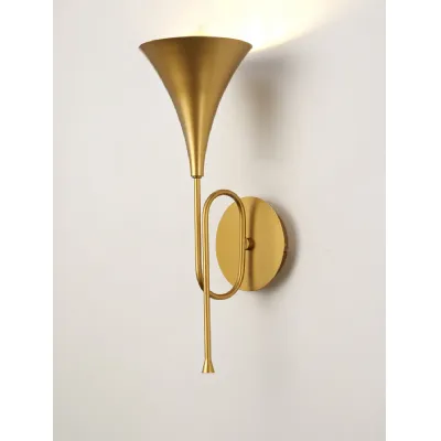 Jazz Wall Lamp, 1 x E27 (Max 20W), Gold Painting