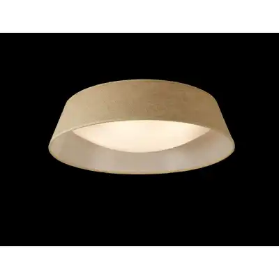 Sabina Ceiling 5 x E27 (Max 20W), Brown Linen Shade White Acrylic
