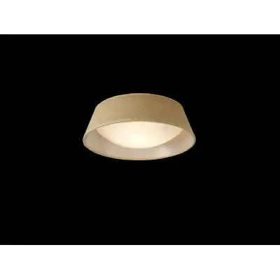 Sabina Ceiling 2 x E27 (Max 20W), Brown Linen Shade White Acrylic