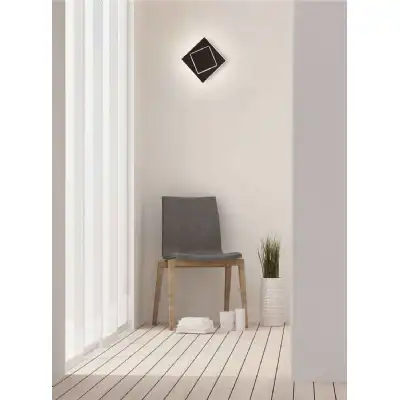 Dakla Wall Lamp, 18W LED, 3000K, 1090lm, IP20, Black, 3yrs Warranty