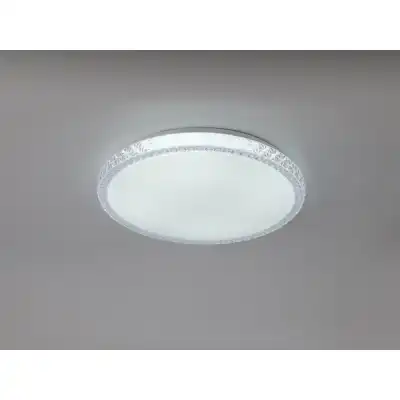 Naxos Ceiling 24W LED With Remote Control 3000K 6000K, 1550lm, White Clear Acrylic, 3yrs Warranty