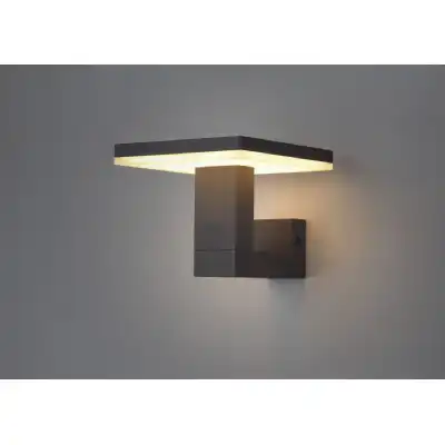 Tignes Wall Lamp, 10W LED, 3000K, 700lm, IP54, Anthracite, 3yrs Warranty